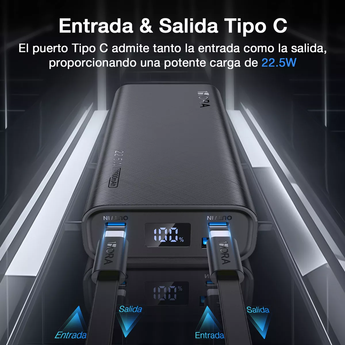 Batería Portátil 1 HORA 10000 mAh y 20000 mAh