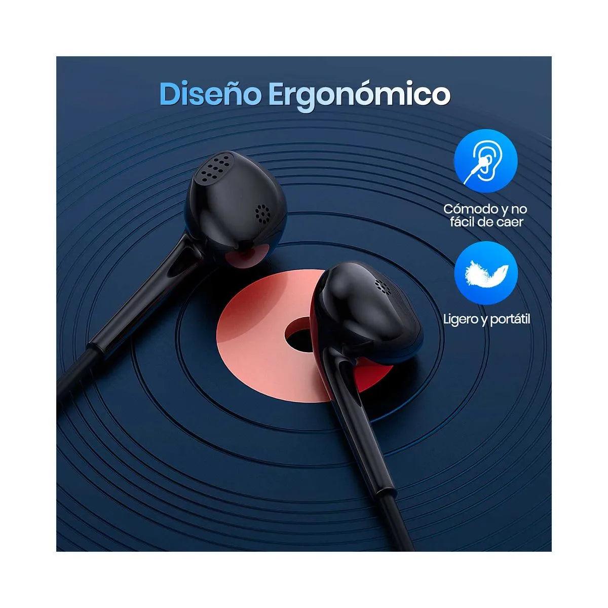 Audífonos Alámbricos 1 HORA  AUT124 USB-C – Micrófono & Control