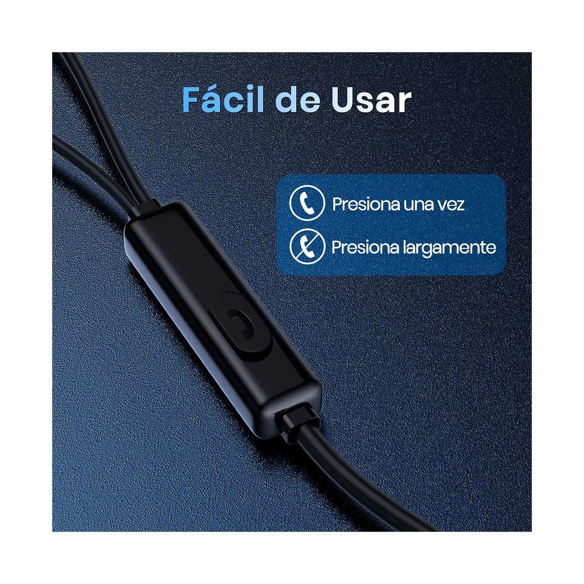 Audífonos Alámbricos 1 HORA  AUT124 USB-C – Micrófono & Control