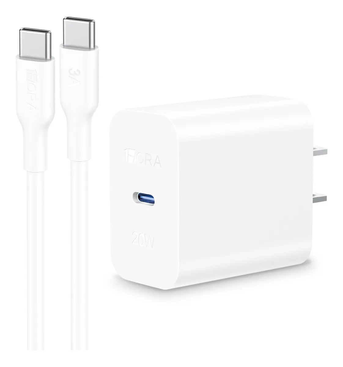 Cargador 1 HORA GaN 20W Tipo-C – Compacto, Rápido y Seguro
